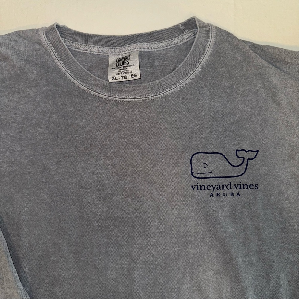 Vineyard Vines Gray Whale Logo Tee Aruba